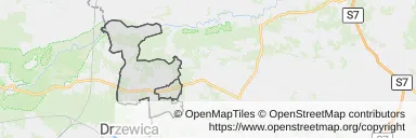 Mapa z zaznaczonym Odrzywole