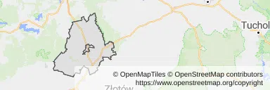 Mapa z zaznaczonym Okonkiem