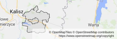 Mapa z zaznaczonym Opatówkiem
