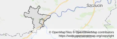 Mapa z zaznaczonym Opatowcu