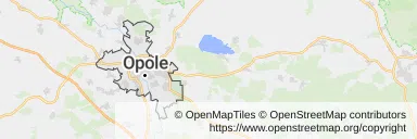 Mapa z zaznaczonym Opolem