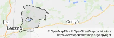 Mapa z zaznaczoną Osiecznej