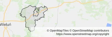 Mapa z zaznaczonym Osjakowem