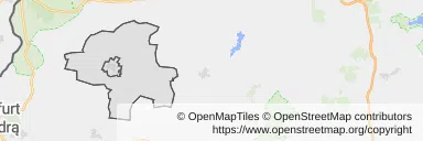 Mapa z zaznaczonym Ośnie Lubuskim