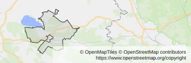 Mapa z zaznaczonym Ozimkiem