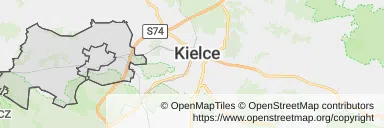 Mapa z zaznaczonym Piekoszowem