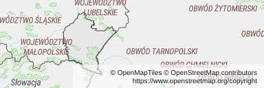 Gastroskopia na NFZ — Mapa z zaznaczonym województwem podkarpackim