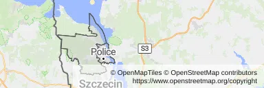 Mapa z zaznaczonymi Policami