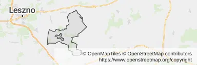 Mapa z zaznaczonym Poniecu
