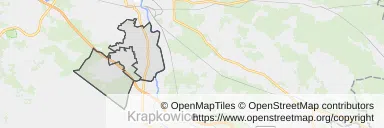 Mapa z zaznaczonym Prószkowem
