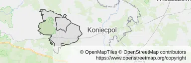 Mapa z zaznaczonym Przyrowem