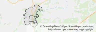 Mapa z zaznaczonym Pułtuskiem