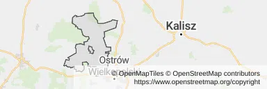Mapa z zaznaczonym Raszkowem