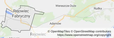 Mapa z zaznaczonym Rejowcu Fabrycznym