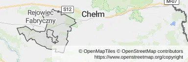 Mapa z zaznaczonym Rejowcu