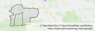 Mapa z zaznaczonymi Ryglicami