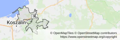 Mapa z zaznaczonym Sianowem
