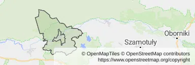 Mapa z zaznaczonym Sierakowem