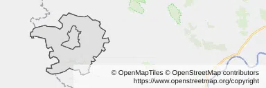 Mapa z zaznaczonym Skalbmierzem