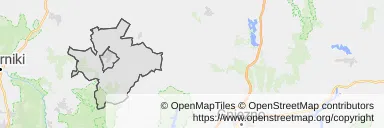 Mapa z zaznaczonym Skokami