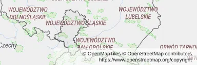 Mapa z zaznaczonym województwem śląskim