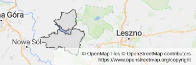 Mapa z zaznaczoną Sławem
