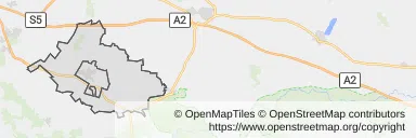 Mapa z zaznaczoną Środzie Wielkopolskiej