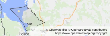 Mapa z zaznaczonym Stepnicy