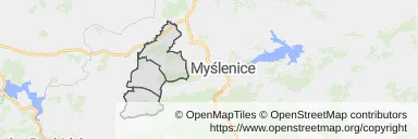 Mapa z zaznaczonymi Sułkowicami