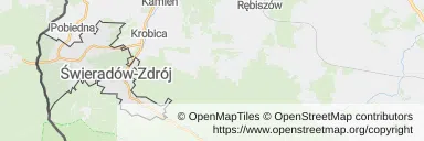 Mapa z zaznaczonym Świeradowie-Zdroju