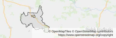 Mapa z zaznaczonym Szepietowem