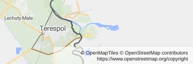 Mapa z zaznaczonym Terespolu