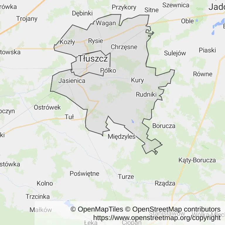 Mapa z zaznaczonym Tłuszczem