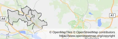 Mapa z zaznaczonym Toszkiem