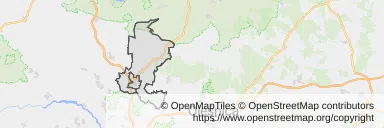 Mapa z zaznaczonym Trzebnicy