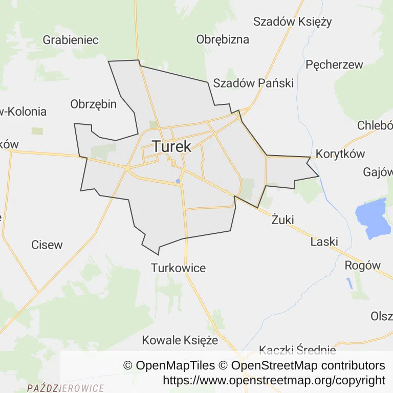 Mapa z zaznaczonym Turkiem