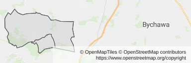Mapa z zaznaczonym Urzędowem