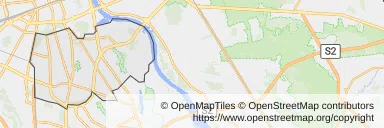 Mapa z zaznaczonym Mokotowem w Warszawie