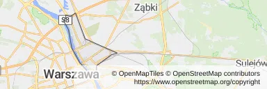 Mapa z zaznaczonym Północem w Warszawie