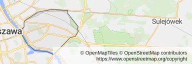 Mapa z zaznaczonym Południem w Warszawie