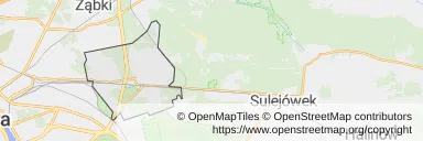 Mapa z zaznaczonym Rembertowem w Warszawie