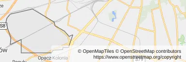 Mapa z zaznaczonym Ursusem w Warszawie