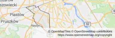 Mapa z zaznaczonymi Włochami w Warszawie