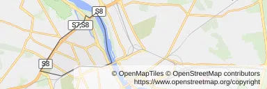 Mapa z zaznaczonym Żoliborzem w Warszawie