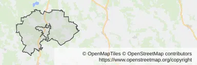 Mapa z zaznaczonym Wielbarkiem