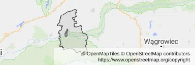 Mapa z zaznaczonym Wieleniu