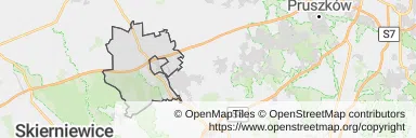 Mapa z zaznaczonym Wiskitkami