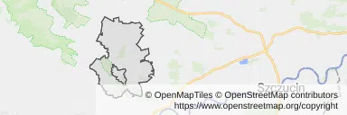 Mapa z zaznaczonym Wiślicy