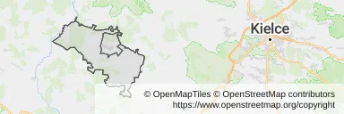 Mapa z zaznaczoną Włoszczowem