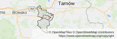 Mapa z zaznaczonym Wojniczem